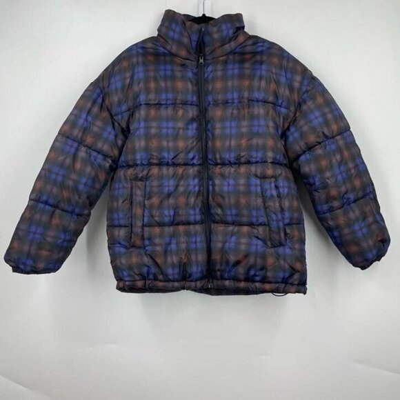 bp Jackets & Blazers - BP Multicolor Plaid Puffer Jacket